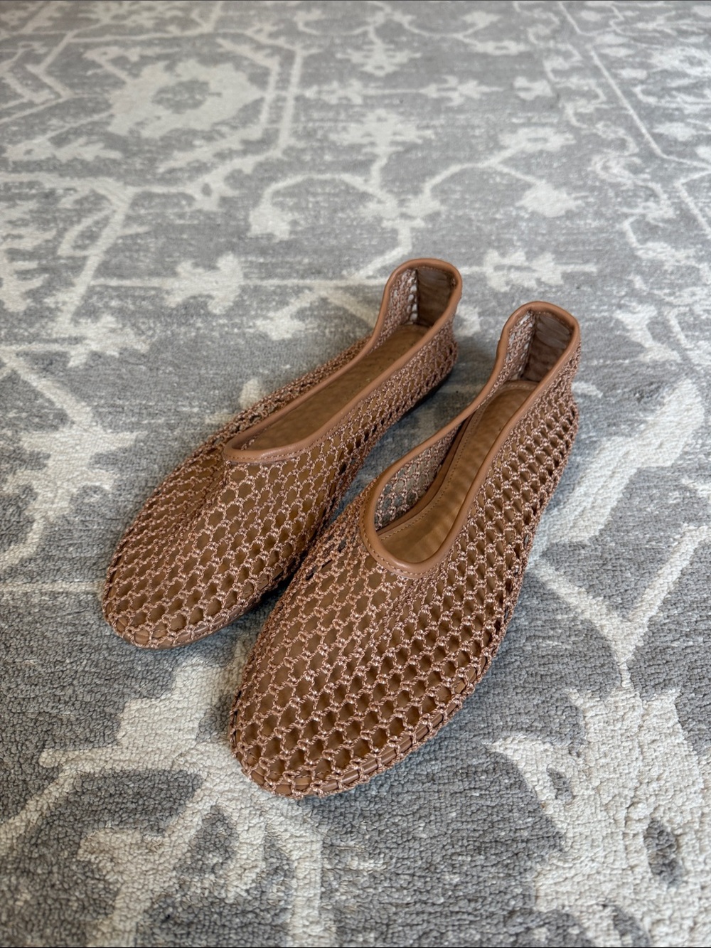 Marc Fisher Woven Slip-On Flats in Brown